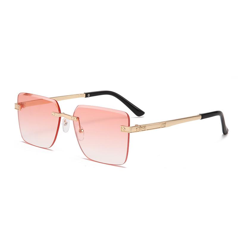 The Same Sunglasses Sunglasses Square Frameless Trimmed Gradual Change Color Glasses