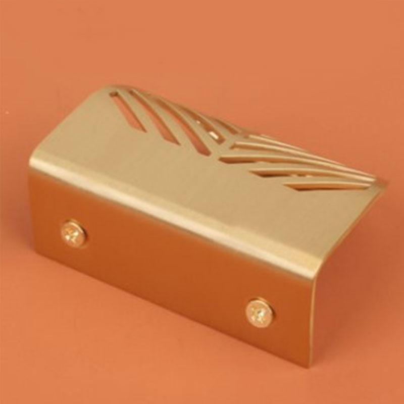Leaf Shape Furniture Cupboard Cabinet Wardrobe Drawer Pull Knob Brass Handle