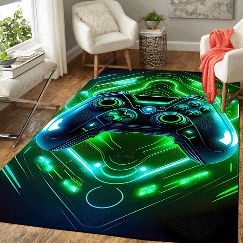 1pc Game Controller Print, Design Indoor Area Rug - Soft, Anti-Slip, and Durable Gaming Room Decor for Bedroom, Living Room