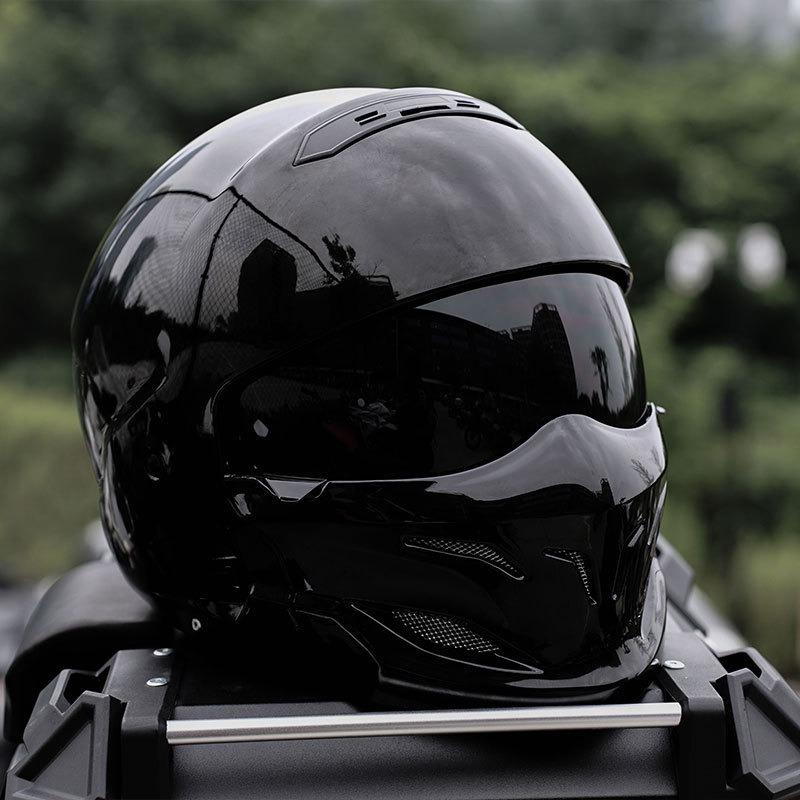 American Warrior Combination Scorpion Helmet Vintage Cruise Motorcycle Helmet Four Seasons Moped Full Helmet