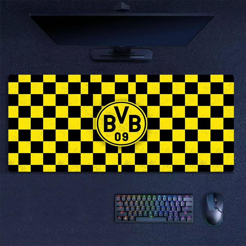 Borussia Dortmund Large Gaming Table Cushion Non-slip Laptop Tablet Big Mousepad XXL Mat Mini PC Playmat With Lock edge