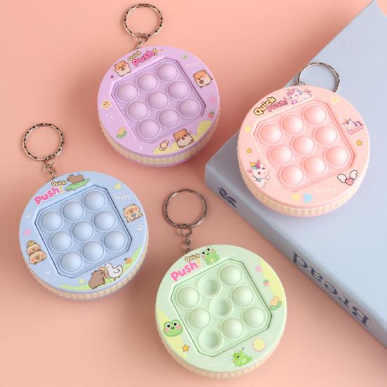Push Bubble Spielkonsolen Schlüsselanhänger Stressabbau Mini Blasenplatzen Spielmaschine Fidget Spielzeug Rucksack Tasche Geldbörse Anhänger Partygeschenke