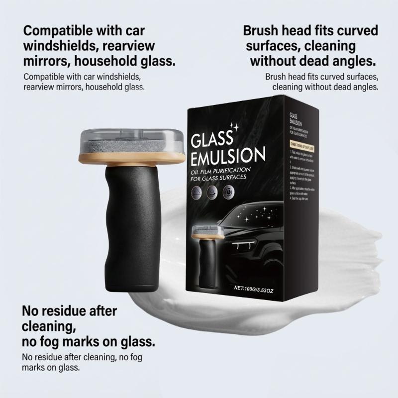 Automotive Oil Film Cleaning Agent ,Glass Cleaning Tool Oil Film Remover Glass Coating,Windshield Cleaner Tool