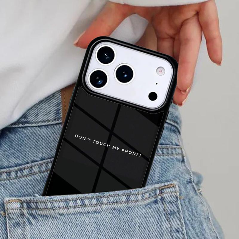 Don't Touch My Phone Fun Funny Phone Case for iPhone 16e 15 14 13 12 17 Pro Max Plus Air 17pro Cover Coque