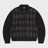 ThIs Is Never That Argyle Zip Knit Cardigan Black
