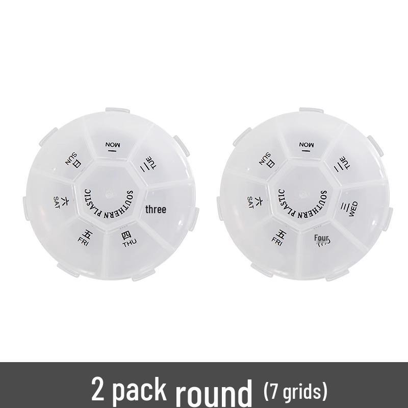 Compact 7-Day Travel Pill Organizer Box