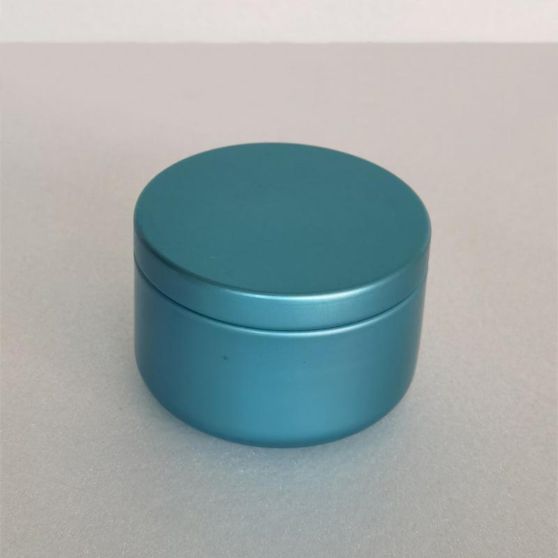 Colorful 50ml Round Aluminum Candle or Tea Storage Tin