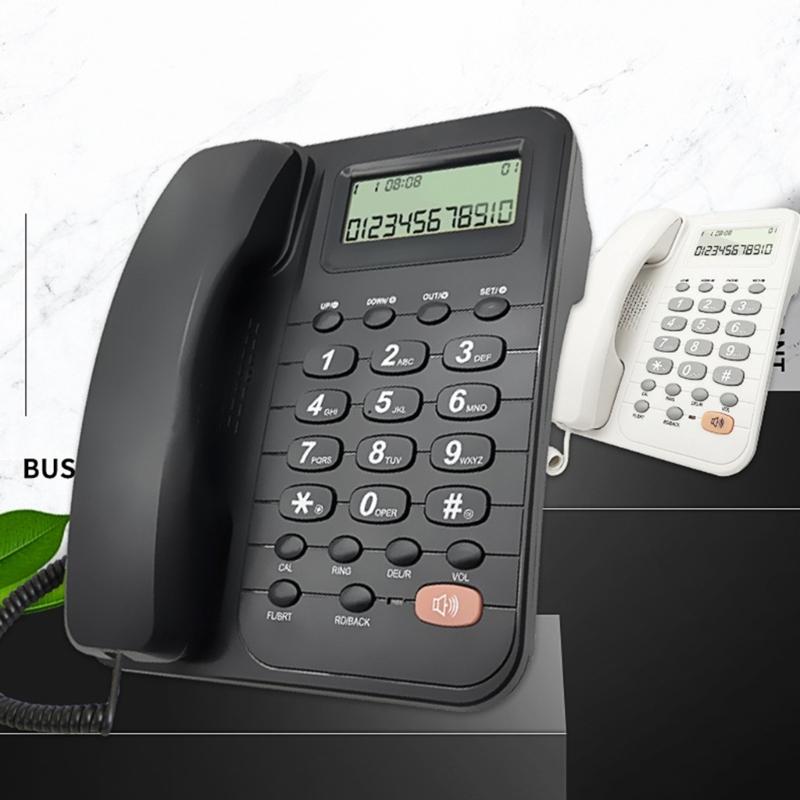 Business Office Landline Phone Telephone With Caller Display For Hotel Guest Room, Corded Telephone