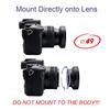 FotoZ 49mm 10x Professional Macro Conversion Super Macro Lens for Canon EOS M6 M50 Mark II M100 M200 R50 R100 Kit Lens Lens, EF-M 15-45mm RF-S 18-45mm