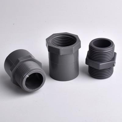 Raccord de tuyau direct en PVC (filetage 1/2" à 2") de 20 à 63 mm, raccords pour tubes d'arrosage, d'irrigation et d'aquarium