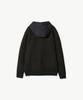 Stco Nylon Contrast Zip-Up Hoodie Knit_Black (Semi-Oversized Fit)_Swiwa04Nsb