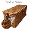 Cable Management Box Imitation Rattan Cord Organizer Desk Storage Container Case USB Hubs Tool with