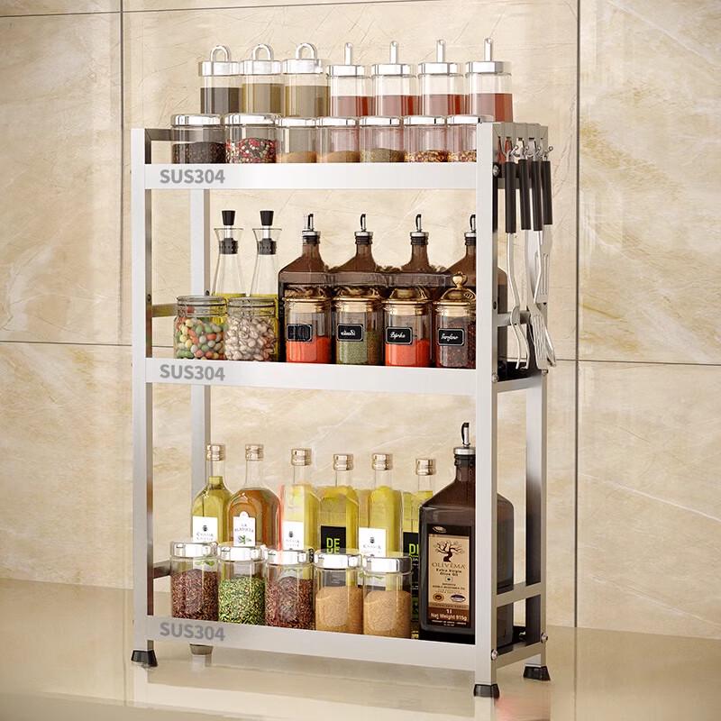 

3-Tier Stainless Steel Countertop Kitchen Storage Rack