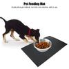 Wasserdichte Schwarze Silikonmatte Rutschfeste Haustier Hund Katze Futtermatte Futter Wasser Platzmatte zum Essen Auto Reisen