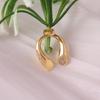 European-American Trendy U-Shaped Zirconia Pendant Horseshoe Necklace