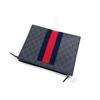 [Pre-Owned] Signature Logo Stripe Web Zipper Canvas Clutch - Excellent #1OO12FG