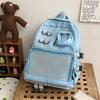 Ita Backpack Transparent Large Capacity School Bag for Boys Girls Middle Schoolers Badge Doll Storage