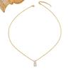 Love zircon pendant, electroplated real gold necklace, fashionable micro-inlaid heart-shaped zircon necklace, collarbone chain item jewelry.