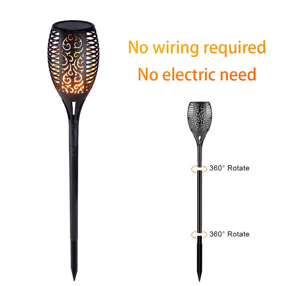 1 Pack Solar Torch Light Outdoor 33LED Solar Flickering Flame Lamp Landscape IP65 Waterproof