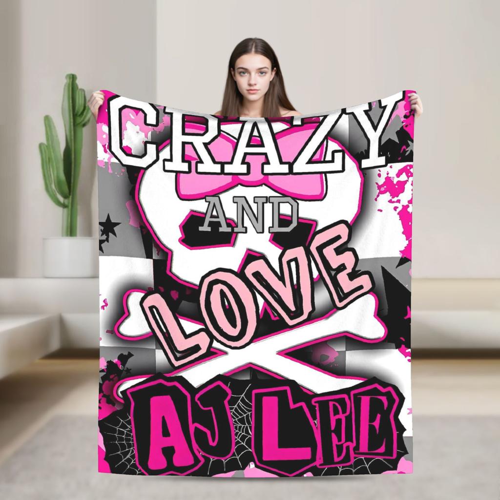 Super Warme Decke Camping AJ Lee Wrestling Divas Überwurfdecke Flanell Tagesdecke Für Draußen Neuheit Sofa Bettbezug
