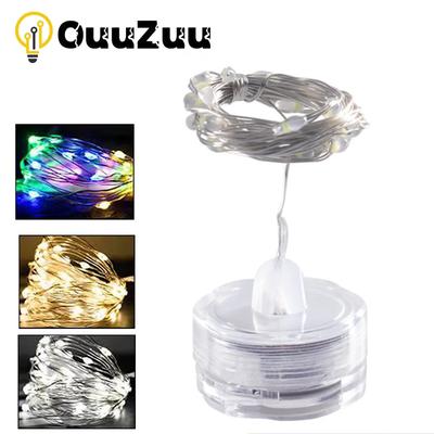 Lampada subacquea a LED alimentata a batteria Lampada subacquea da 1 m 2 m Candela Filo di rame Luci a forma di prugna Impermeabile