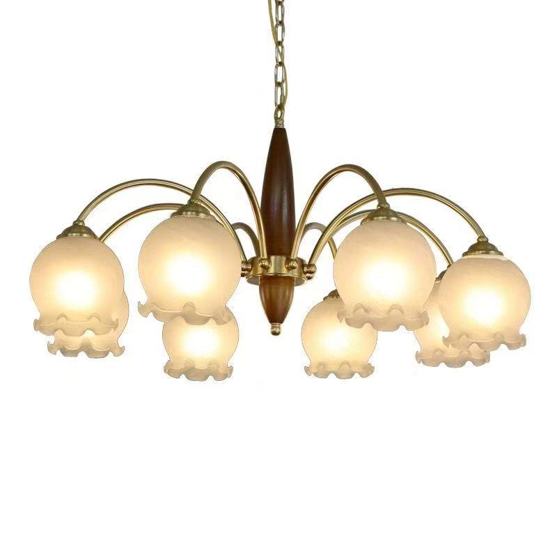 

Свеча Железный Винтаж Кантри Люстры 6 Ламп Металлический Светильник Подвесное Освещение Diameter-8 headlight белый