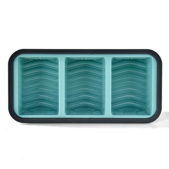 Silicone Food Storage Container with Lid Reusable Freezer Lunch Box Tray Divided Meal Prep Container for Kitchen