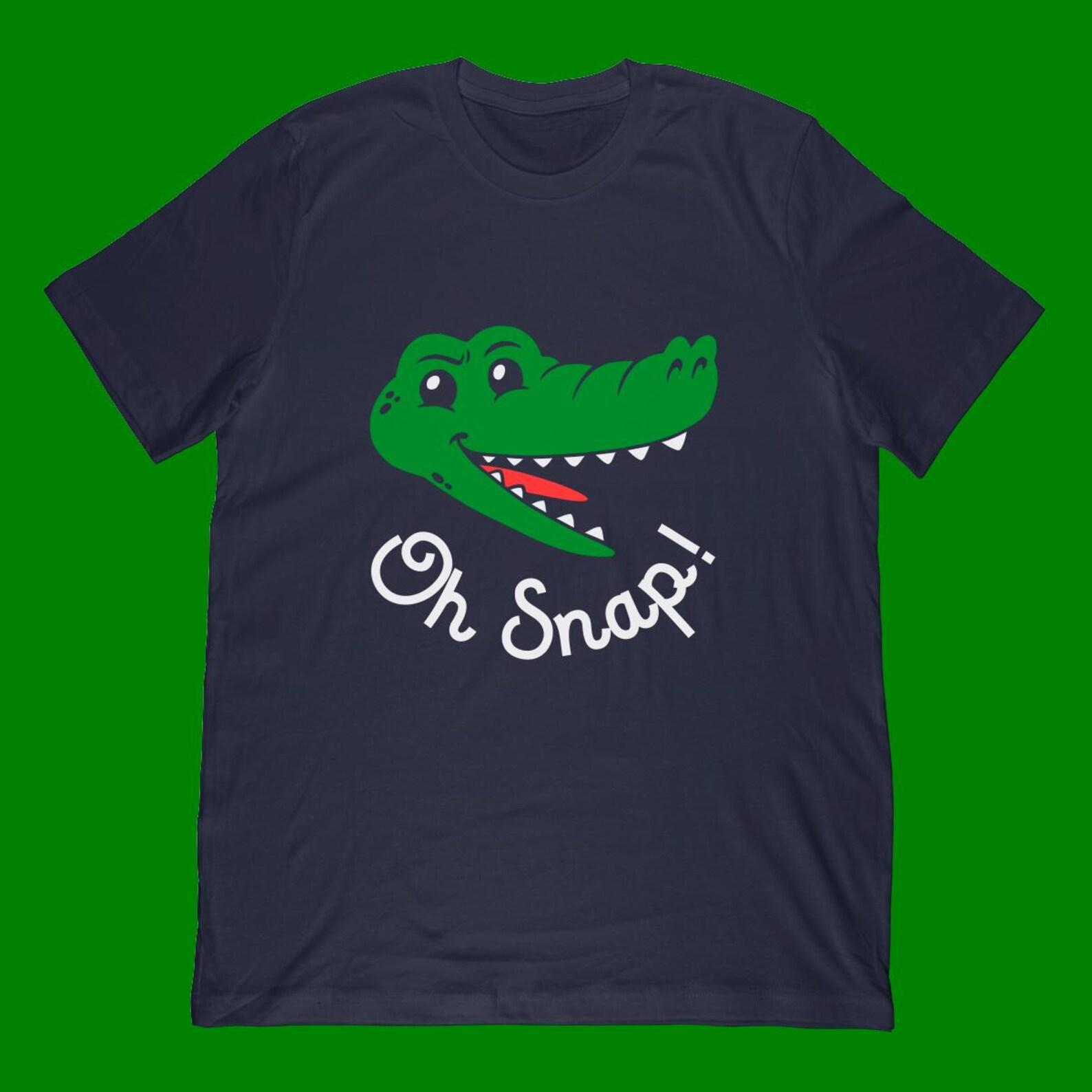 Oh Snap Crocodile T-Shirt | Funny Alligator Pun Apparel XL