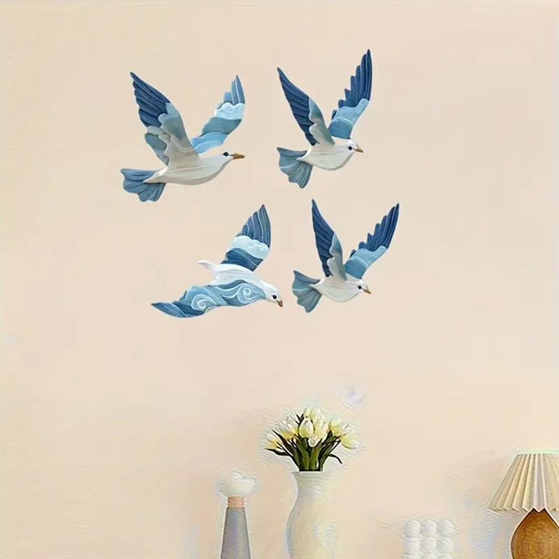 Retro Seagull Wall Decoration Set Wooden Seagull Ornament Room Decoration Living Room, Office Decor Items Home Decor Items