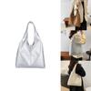 Fashionable Large Capacity Pu Tote Bag For Women Stylish Commuter Handbag In Black Silver White And Brown