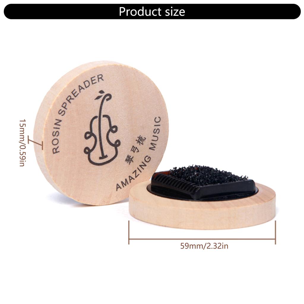 Portable Violin Bow Tail Comb Rosin Spreader Round Violin Bow Hair Comb Cleaning Tool Violin Accessories Enduring