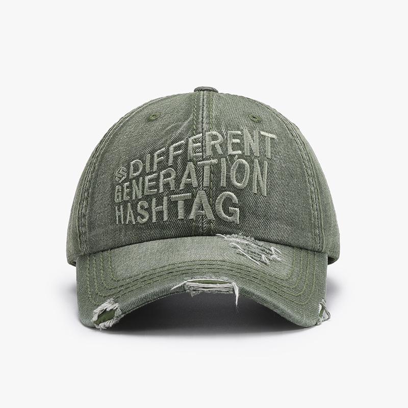 Spring and Summer Outdoor Curved Brim Letter Embroidery Washed Baseball Cap Men's Fashion Sun Protection Versatile Women's Cap