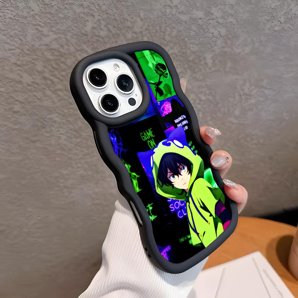 

SK8 Infinity Miya Chinen Phone Case for iPhone 17 16 15 14 13 12 11 Air Pro Max Plus Black Soft TPU Wavy Edge Cover iPhone17