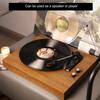 Retro Vinyl Record Player LP Turntable Portable Record Player Vintage Gramophone 3 Speed BT5.0 Wireless Speakers Line