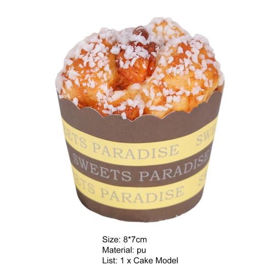 Simulation Cupcake Realistisch Aussehend Wasserdichtes Kunstleder Falscher Cupcake Lebensmittelmodell Küchenspielzeug Dekoration Partyzubehör