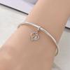 Silver Animal Themed Charm Cats Paw Puppy Turtles Pendant Jewelry Gift for Pet Lovers Bracelet Accessories