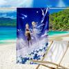 Proof Beach Towel with a Genshin Impact Characters9 Pattern - Soft,absorbent,quick-drying,machine Washable - Perfect for Swimming,camping,bathing