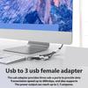 USB Type C to USB A Splitter Featuring OTG Functionality for Keyboards Mouse Cameras Efficient Charging and Data Sync