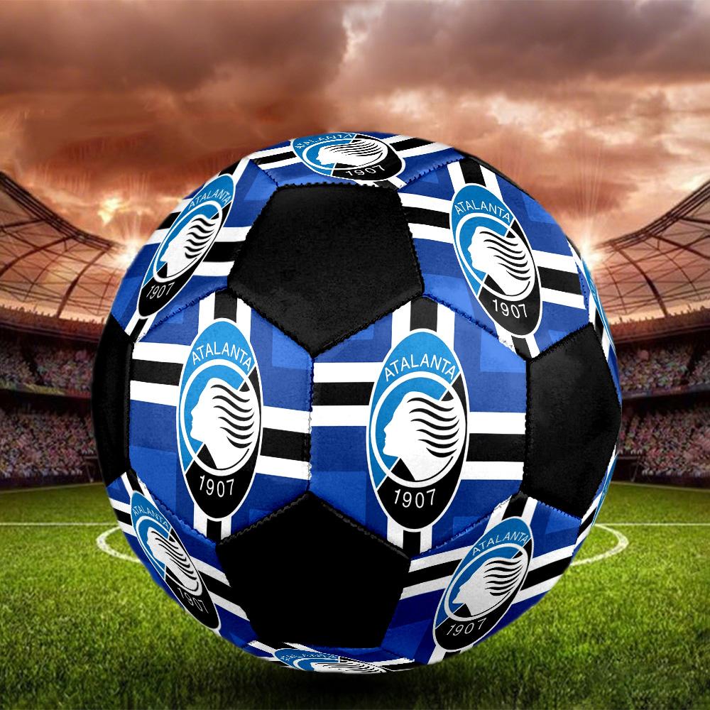 Pallone da Calcio Indoor Atalanta Colorato Cucito a Macchina PVC Misura 5 Pronto per Allenamento di Squadra e Competizione Durevole Alto Rimbalzo Fantastico Regalo Sportivo
