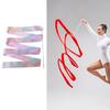 2Pcs Gymnastic Ribbons Sparkling Extra Soft Smooth Flexible Comfortable Grip Dance Training Satin Kids Rhythmic Gymnastics Ribbons with Wand for Kids