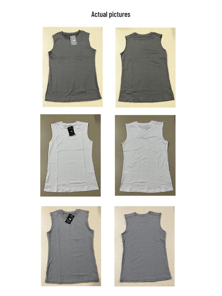 Men's Quick-Dry Ice Silk Sleeveless Sports Tank - Breathable Body Shaper for Gym, Basketball, and Running