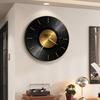 Vintage Wall Clock with Light Living Room Silent Clock for Bedroom Large Creative Luxury Desktop Watches Elegant Home Decoration