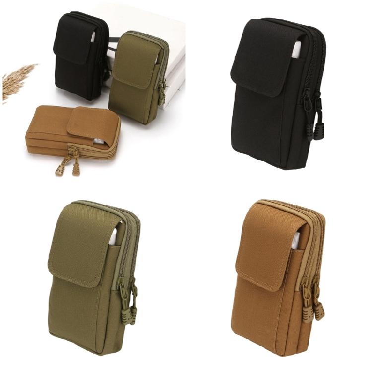 Men's Vertical Waist Pack For Phone Wallet Key Oxford Fabric Belt Bag Outdoor Adventures Gym Hiking Waist Pouch