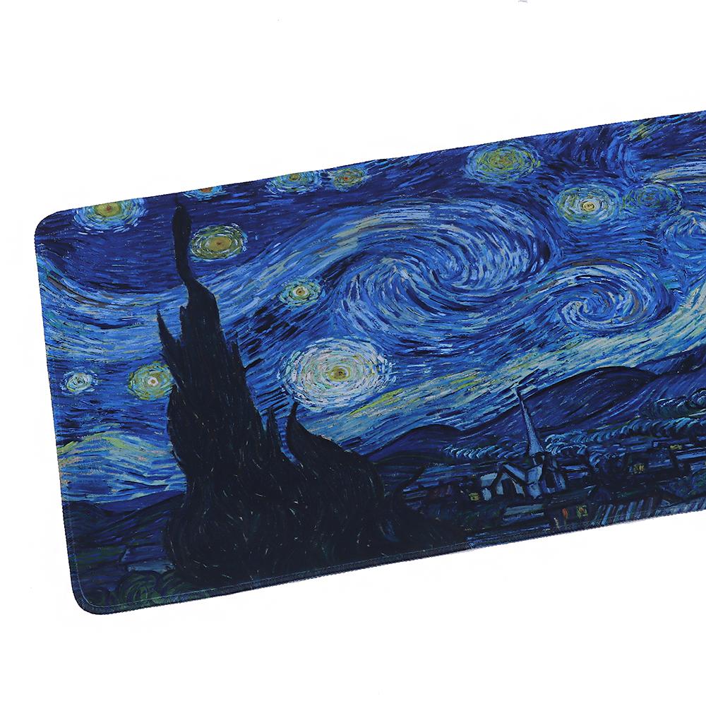 Starry Night Mouse Pad Large Desk Mat 31.4 X 11.8 Inch Mice Mat Work