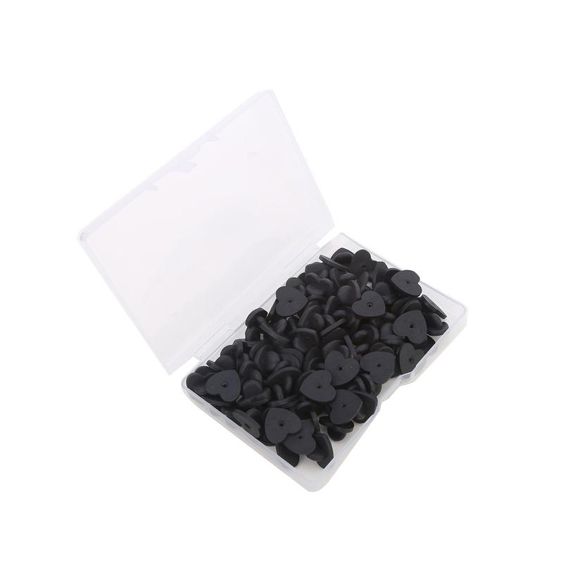 50pcs/100pcs Rubber Brooch Buckle Button Clasp Pin Backs Clutch Care Cap Nail Tie Back Stoppers Squeeze Badge Holder Jewelry Accessories