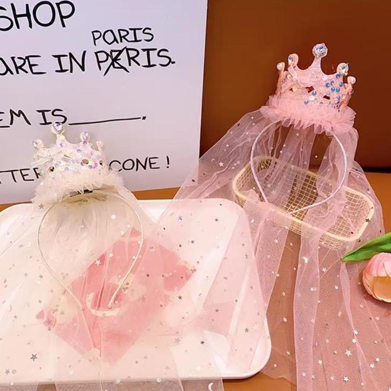 Sparkling Glass Rhinestones Crowns Hairband For Girls Cosplay Headband Perfect For Parties And Special Occasion