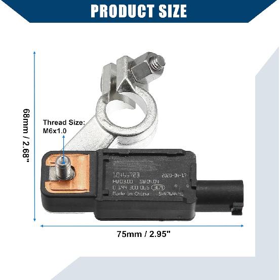 No.68318616AC / Battery Current Sensor for Chrysler Pacifica 2019-2022 for Jeep Compass 2018-2022 / Front Battery Voltage Temperature Sensor/Durable
