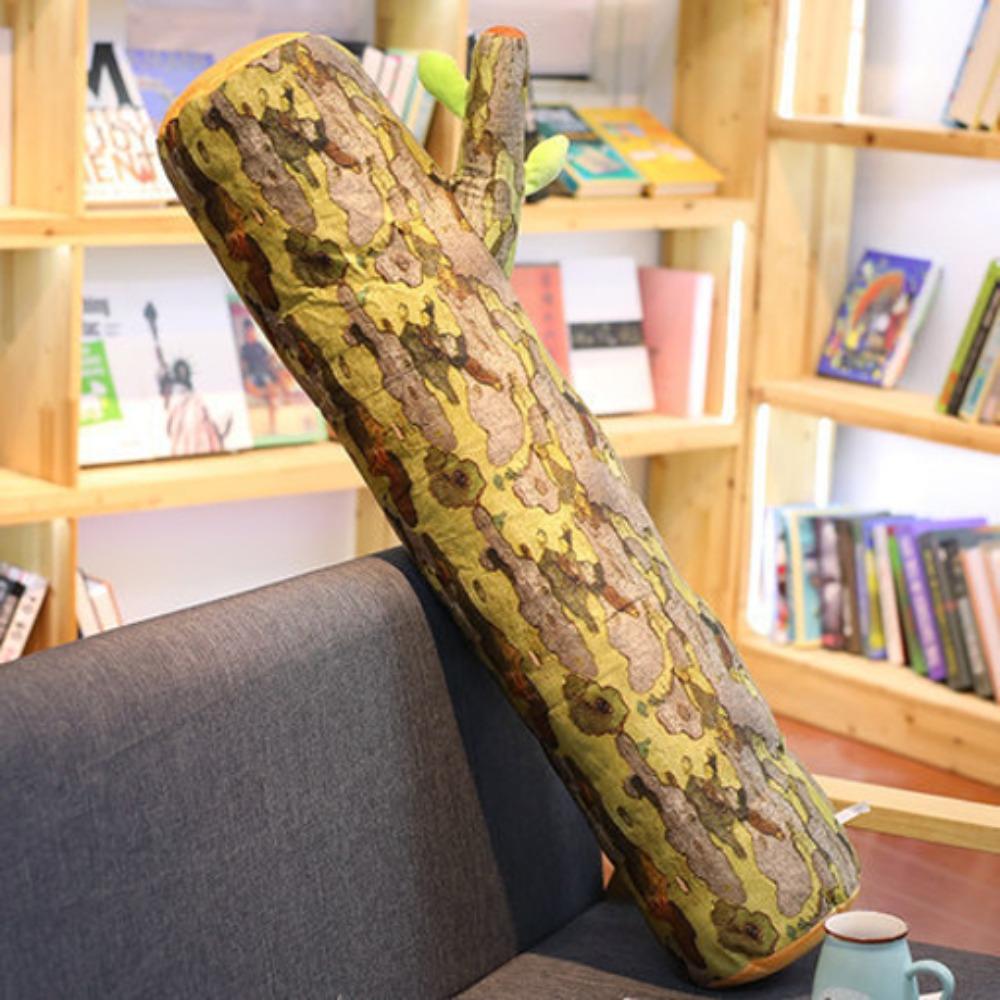 Cute 3D Tree Trunk Cushion Soft Natural Wood Design Chair Cushion Comfortable Cylinder Shape Sofa Cushion Home Decor