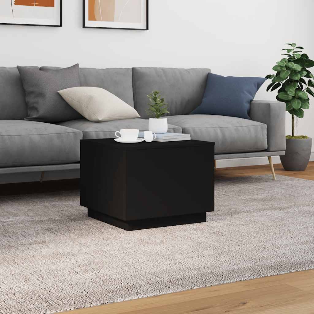 LED Coffee Table Black 50 x 50 x 40 cm
