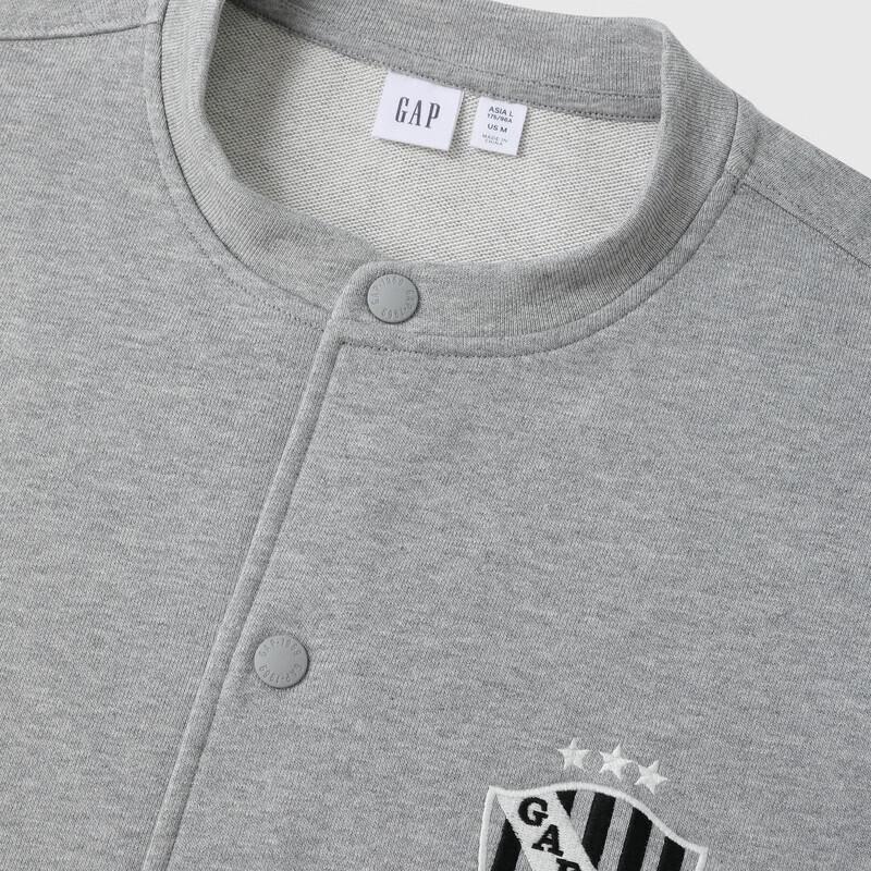 GAP Unisex Cotton Logo Baseball Collar Sweatshirt